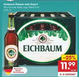 Netto Marken-Discount Eichbaum Pilsener oder Export Angebot