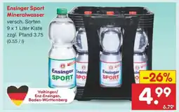 Netto Marken-Discount Ensinger Sport Mineralwasser Angebot