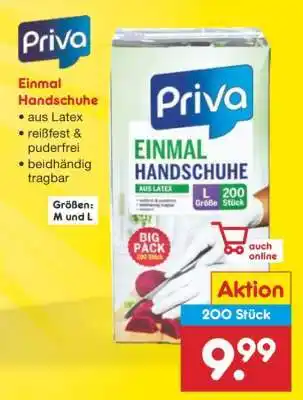 Netto Marken-Discount Einmal Handschuhe Angebot