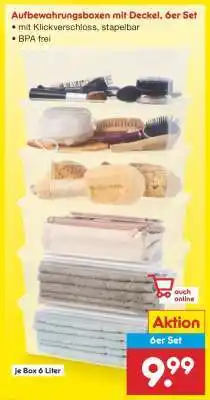 Netto Marken-Discount Aufbewahrungsboxen mit Deckel, 6er Set Angebot
