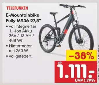 Netto Marken-Discount E-Mountainbike Fully M936 27,5 Angebot