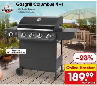 Netto Marken-Discount Gasgrill Columbus 4+1 Angebot