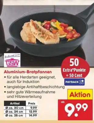Netto Marken-Discount Aluminium-Bratpfannen Angebot