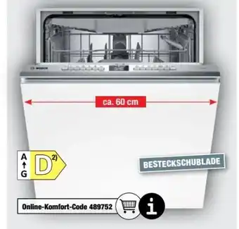 Ostermann Bosch Geschirrspüler SMH4HVX00E Angebot