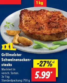 Lidl Grillmeister Schweinenackensteaks Angebot