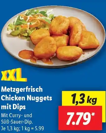 Lidl Metzgerfrisch Chicken Nuggets mit Dips Angebot