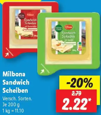 Lidl Milbona Sandwich Scheiben Angebot