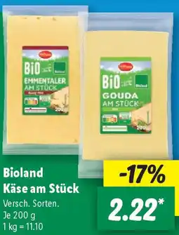Lidl Bioland Käse am Stück Angebot