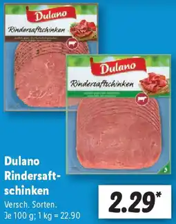 Lidl Dulano Rindersaftschinken Angebot