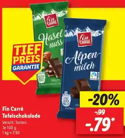 Lidl Fin Carré Tafelschokolade Angebot