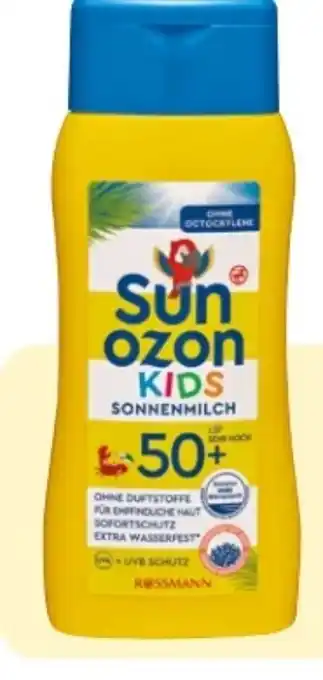 Rossmann Sunozon Sonnenmilch Kids LSF 50 + Angebot