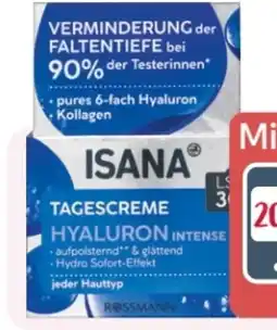 Rossmann Isana Tagescreme Hyaluron Intense LSF 30 Angebot