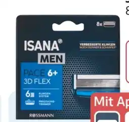 Rossmann Isana men Pace 6+ 3D Flex Rasierklingen Angebot