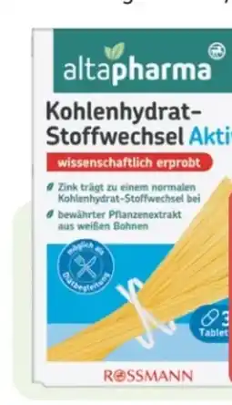 Rossmann Altapharma Kohlenhydrat-Stoffwechsel Aktiv Angebot