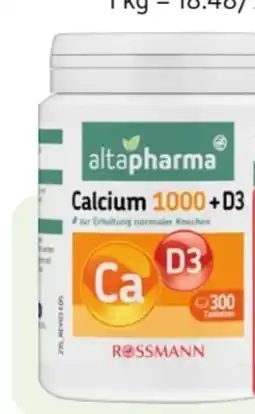 Rossmann Altapharma Calcium 1000 + D3 Angebot