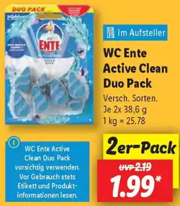 Lidl WC Ente Active Clean Duo Pack Angebot