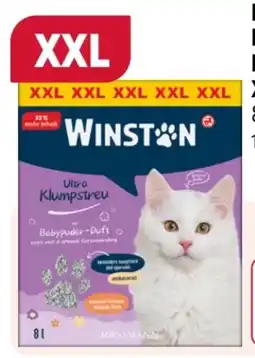 Rossmann Winston Katze Ultra Klumpstreu mit Babypuder-Duft XXL Angebot
