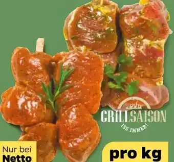 NETTO Grillsaison Iss immer! Schweinefiletspieße Angebot