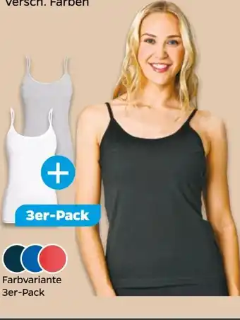 NETTO Bodyguide Damen Spaghetti Tops 3er-Pack Angebot