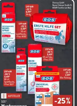 Aldi Süd SOS Pflasterstrips Universal Angebot