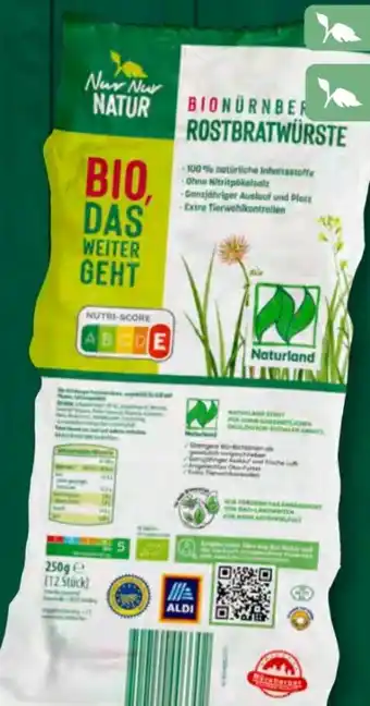 Aldi Süd Nur Natur Bio-Nürnberger Rostbratwürste Angebot