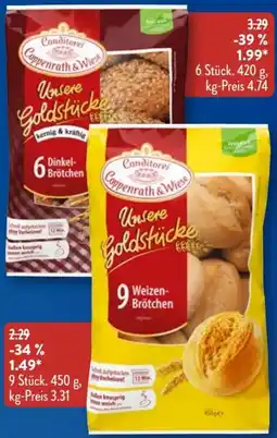 Aldi Süd Coppenrath & Wiese Unsere Goldstücke Weizenbrötchen Angebot