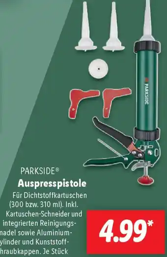 Lidl PARKSIDE Auspresspistole Angebot