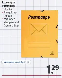 Rossmann Exacompta postmappe Angebot
