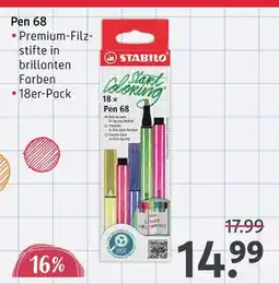 Rossmann Stabilo pen 68 Angebot