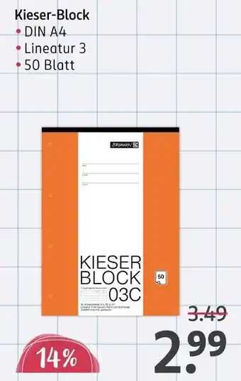 Rossmann Kieser-block Angebot