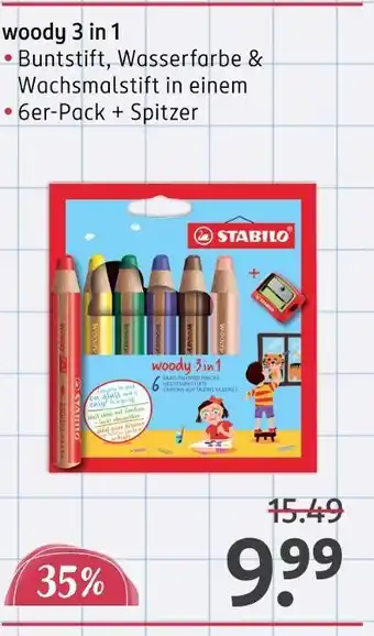 Rossmann Stabilo woody 3 in 1 Angebot