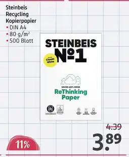 Rossmann Steinbeis recycling kopierpapier Angebot