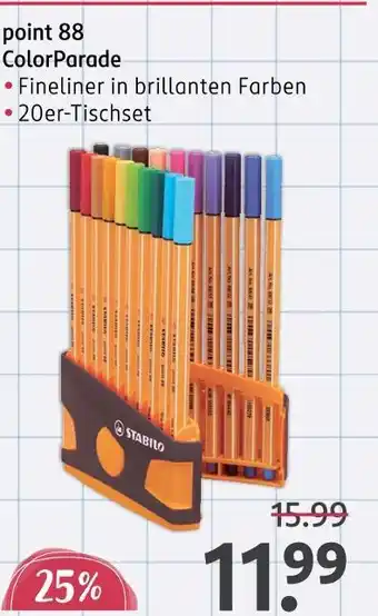 Rossmann Stabilo point 88 colorparade Angebot