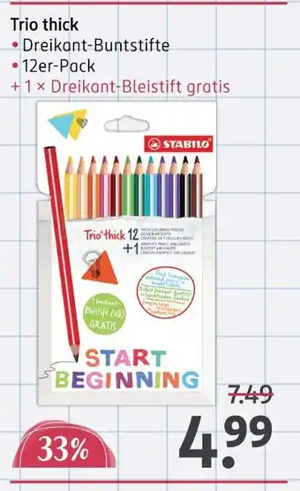 Rossmann Stabilo trio thick dreikant-buntstifte Angebot