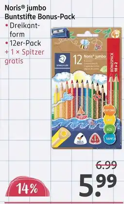 Rossmann Staedtler noris jumbo buntstifte bonus-pack Angebot
