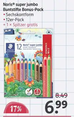 Rossmann Staedtler noris super jumbo buntstifte bonus-pack Angebot