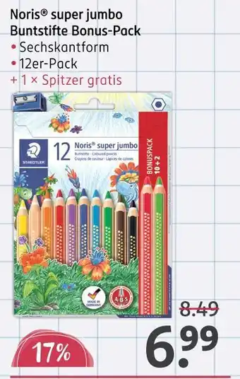 Rossmann Staedtler noris super jumbo buntstifte bonus-pack Angebot