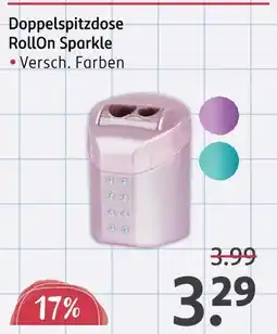 Rossmann Doppelspitzdose rollon sparkle Angebot