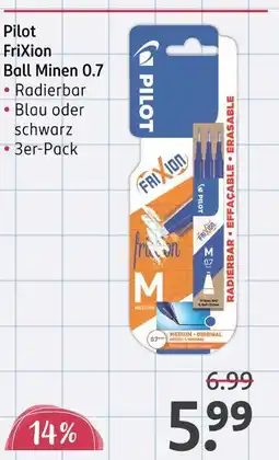 Rossmann Pilot frixion ball minen 0.7 Angebot