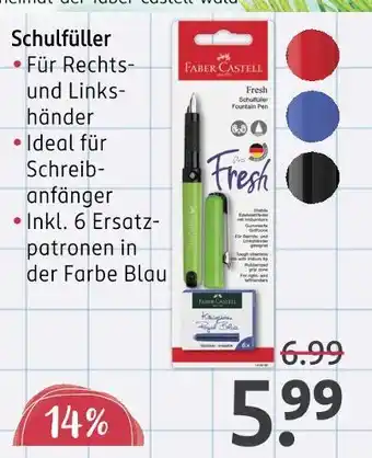Rossmann Faber-castell fresh schulfüller Angebot
