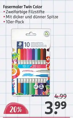 Rossmann Staedtler fasermaler twin color Angebot
