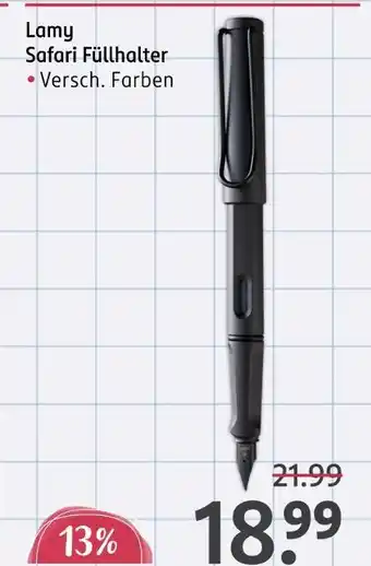 Rossmann Lamy safari füllhalter Angebot