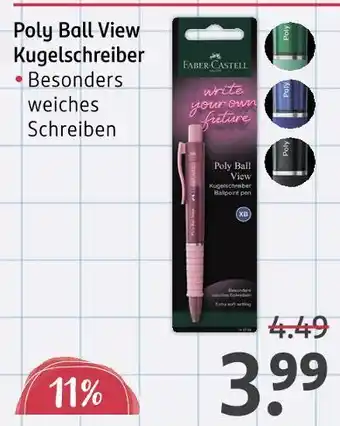 Rossmann Faber-castell poly ball view kugelschreiber Angebot