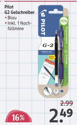 Rossmann Pilot g2 gelschreiber Angebot