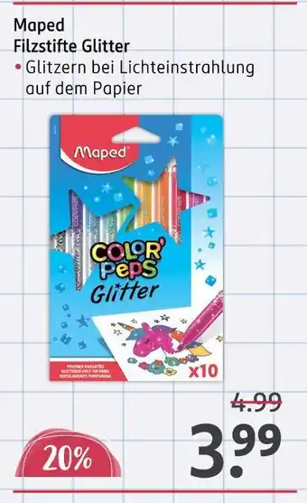 Rossmann Maped filzstifte glitter Angebot