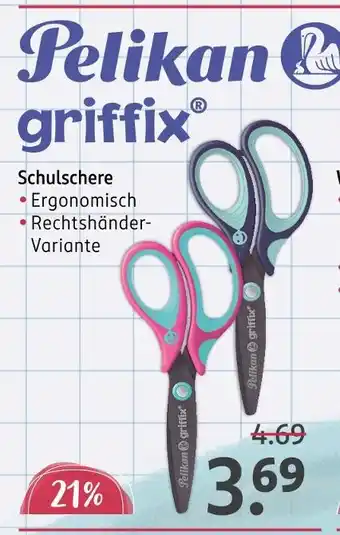 Rossmann Pelikan griffix schulschere Angebot