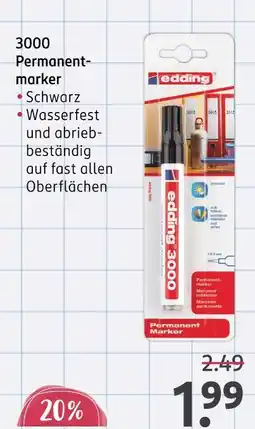 Rossmann Edding 3000 permanentmarker Angebot