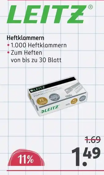 Rossmann Leitz heftklammern Angebot