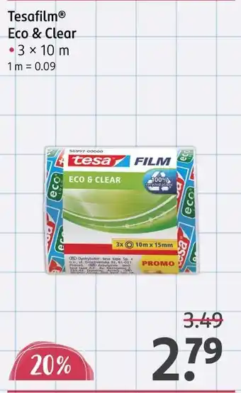 Rossmann Tesa eco & clear Angebot