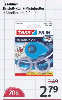Rossmann Tesafilm kristall-klar + miniabroller Angebot